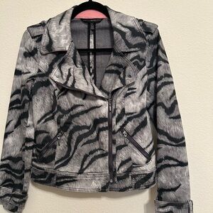 White House Black Market Stylish Zebra Print Women's Jacket